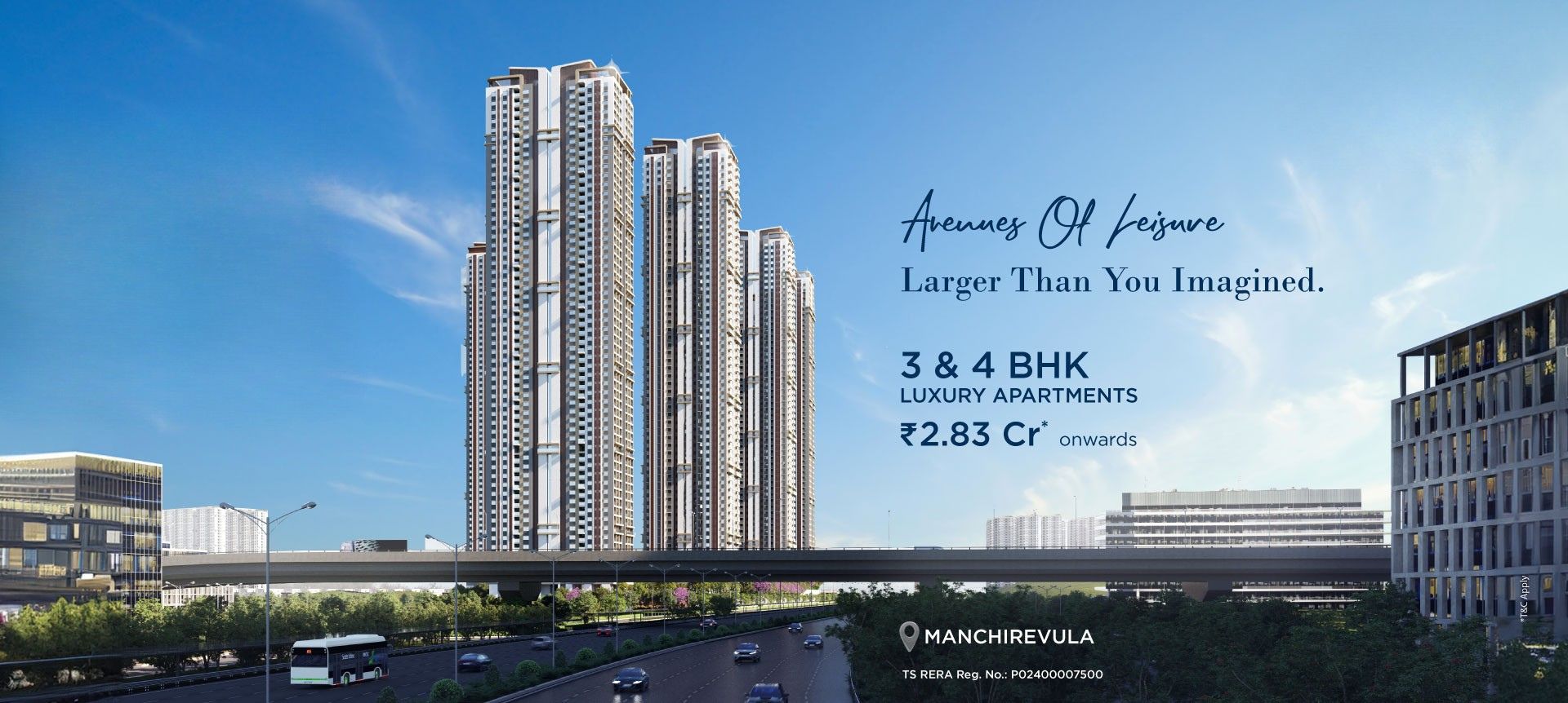 Rajapushpa Infina at Mancherevula - 3 & 4 BHK Apartments
