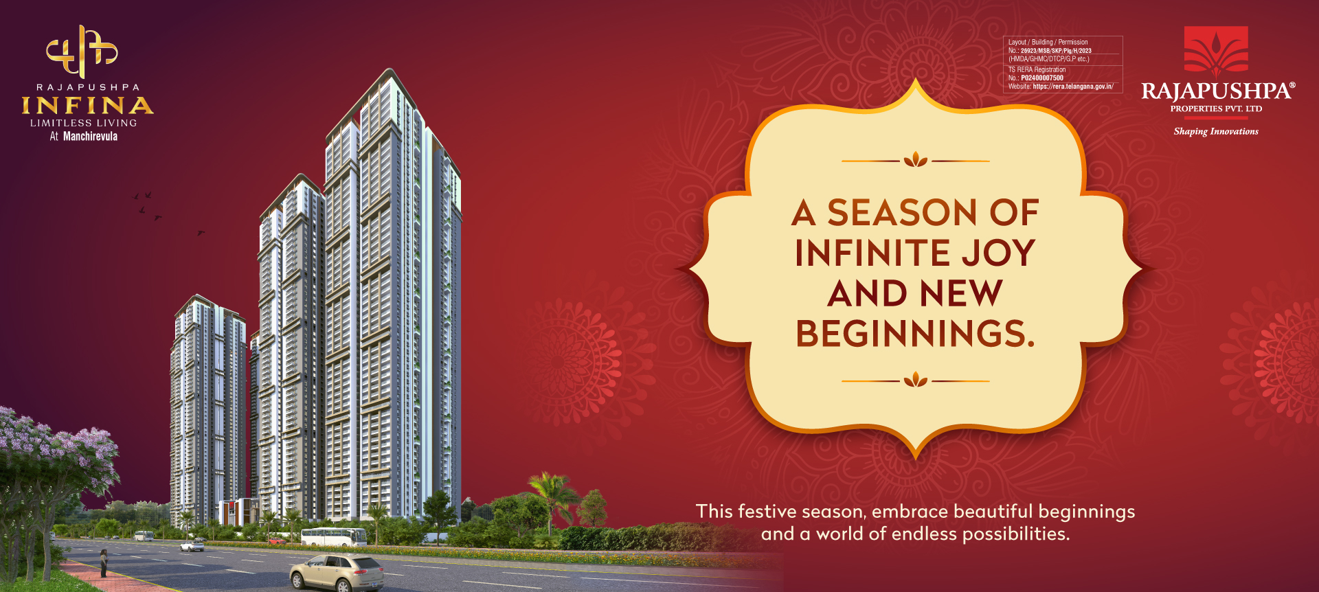 Rajapushpa Infina at Manchirevula - 3 & 4 BHK Apartments